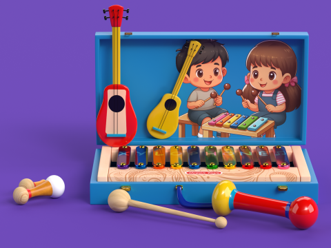 Toy 9 Xylophone Music Toy for kids 3D Model