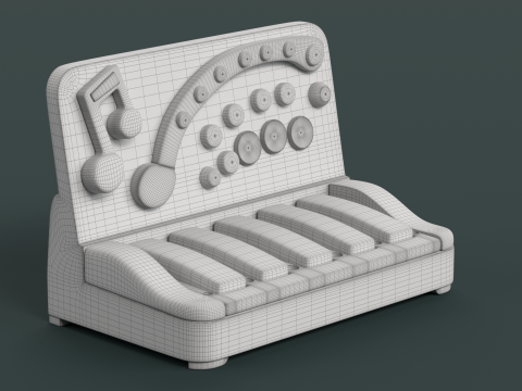 Toy 10 Piano Music Toy for kids Model 3D