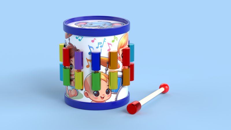 Toy 11 Drum Music Toy for kids Modelo 3D .c4d .max .obj .3ds .fbx .stl .blend 