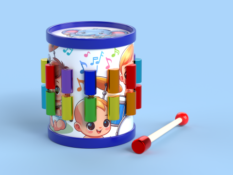 Toy 11 Drum Music Toy for kids 3Dモデル
