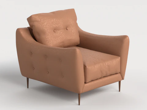 Chair 8 Leather Armchair Sofa 3D Model