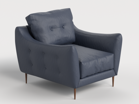 Chair 8 Leather Armchair Sofa 3D Modell