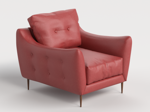 Chair 8 Leather Armchair Sofa 3D Modell