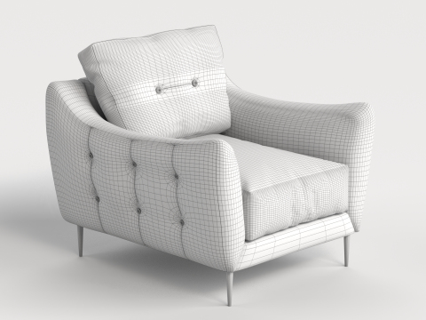 Chair 8 Leather Armchair Sofa 3D Modell