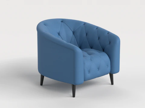 Cadeira 9 Poltrona Sof&aacute; Chesterfield Modelo 3D