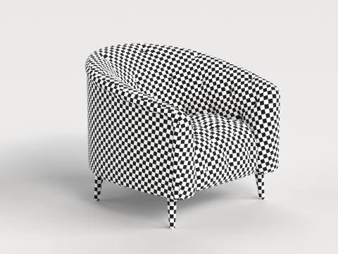 Chair 9 Armchair Sofa Chesterfield 3D Model