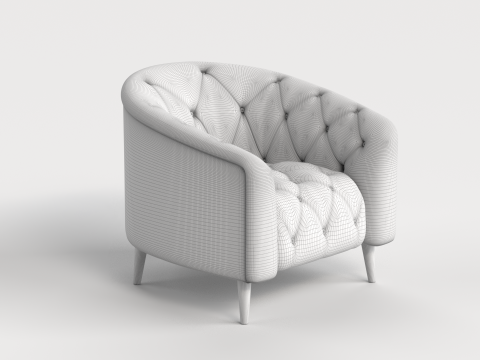 Chair 9 Armchair Sofa Chesterfield 3D Model