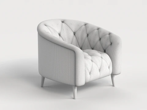 Chair 9 Armchair Sofa Chesterfield 3D Model