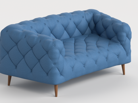 Sofa 3 Multicolor Chesterfield Sofa 3D 模型