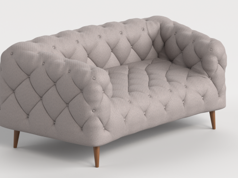 Sofa 3 Multicolor Chesterfield Sofa 3D 模型
