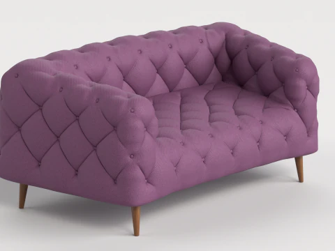 Sofa 3 Multicolor Chesterfield Sofa 3D Model
