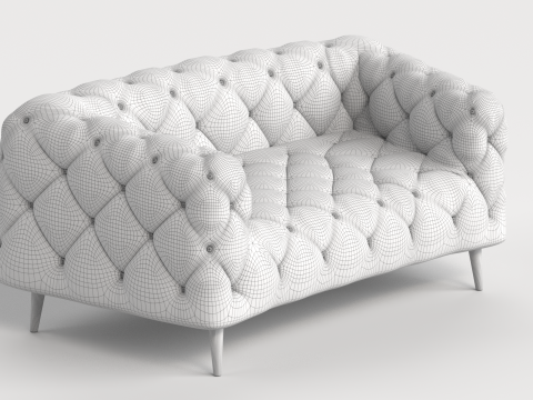 Sofa 3 Multicolor Chesterfield Sofa 3D 模型