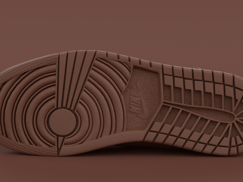Air Jrdan 1 Low Method of Make Cacao Wow Metallic Gold 3D Model