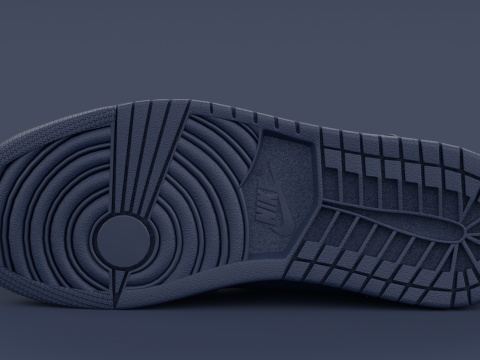 Air Jrdan 1 Low Method of Make Midnight Navy Metallic Gold Modèle 3D