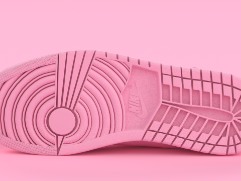 Air Jrdan 1 Low Method of Make Perfect Pink Metallic Gold 3D Model
