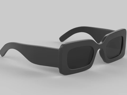 Прямоугольные очки для очков 3D Модель