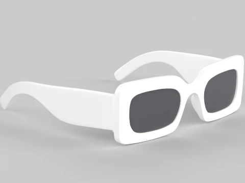 Rectangular Eyewear Glasses 3D Model