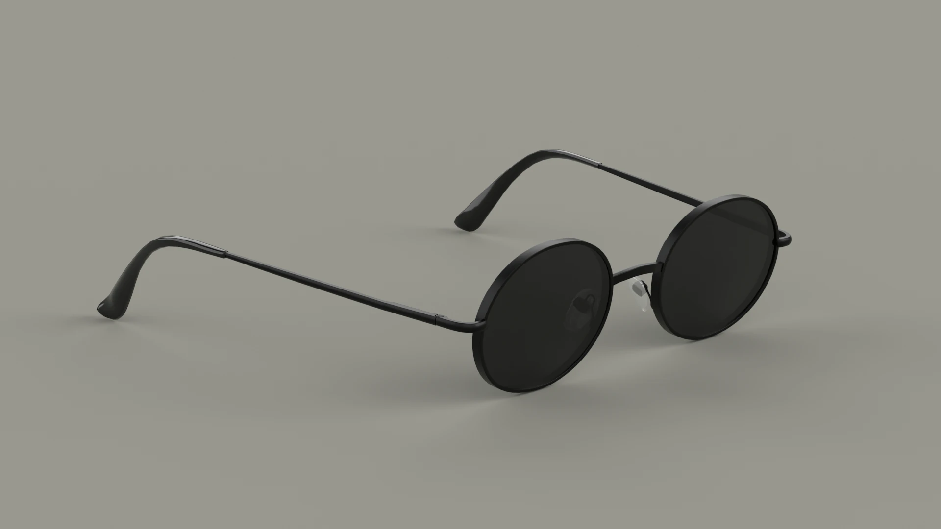 Retro Lennon Eyewear Glasses 3D Model .c4d .max .obj .3ds .fbx .stl .blend 