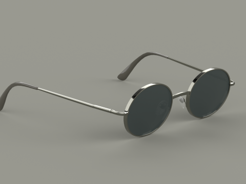 Retro Lennon Eyewear Glasses Modelo 3D