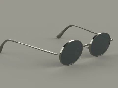 Retro Lennon Eyewear Glasses 3D Model