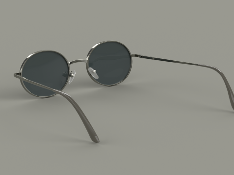 Retro Lennon Eyewear Glasses Modelo 3D