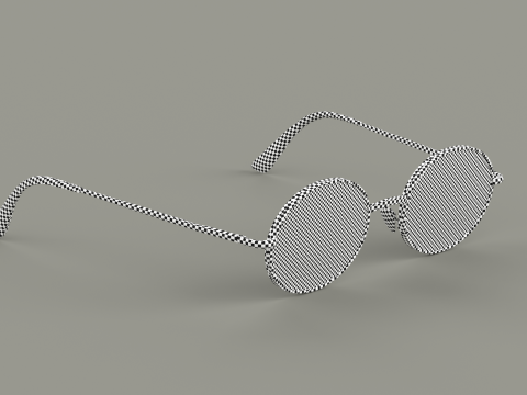 Retro Lennon Eyewear Glasses Modelo 3D