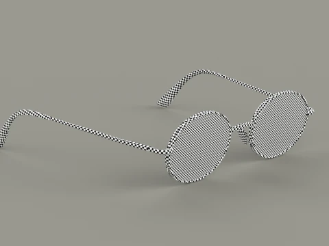 Retro Lennon Eyewear Glasses 3D Model
