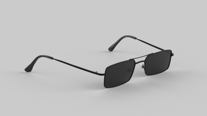 Retro Small Eyewear Glasses 3D Model .c4d .max .obj .3ds .fbx .stl .blend 