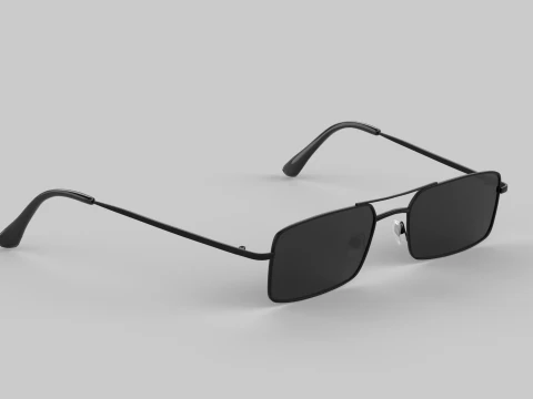 レトロな小さな眼鏡メガネ 3Dモデル