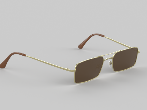 Retro Small Eyewear Glasses 3D Model