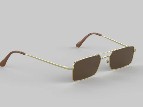 Retro Small Eyewear Glasses 3D Model