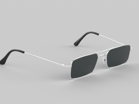 Retro Small Eyewear Glasses 3D Model