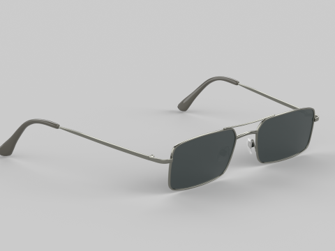 Retro Small Eyewear Glasses 3D Model