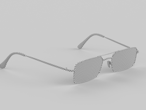 Retro Small Eyewear Glasses 3D Model