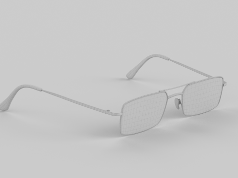 Retro Small Eyewear Glasses 3D Model