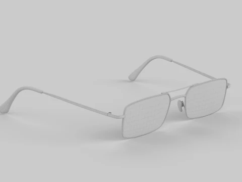 Retro Small Eyewear Glasses 3D Model