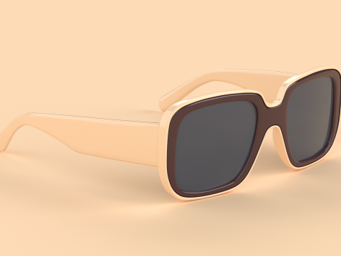 Round Eyewear Glasses 3D Model