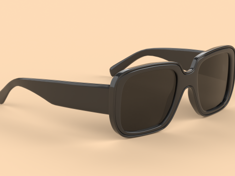 Round Eyewear Glasses 3D Модель