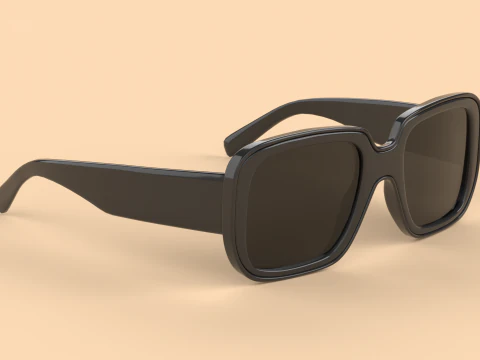 Round Eyewear Glasses 3D Model