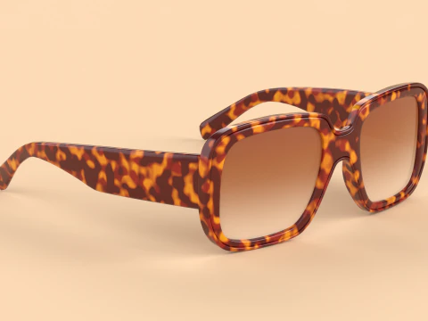 Round Eyewear Glasses 3D Model