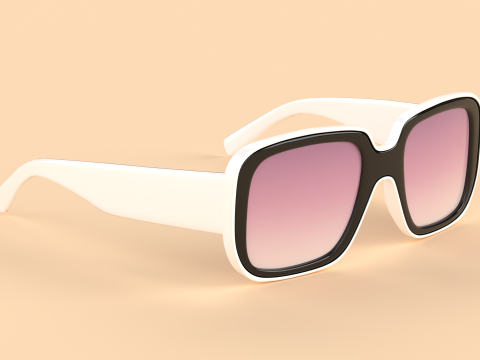 Round Eyewear Glasses 3D Модель