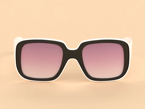 Round Eyewear Glasses 3D Model