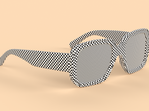 Round Eyewear Glasses 3D Модель