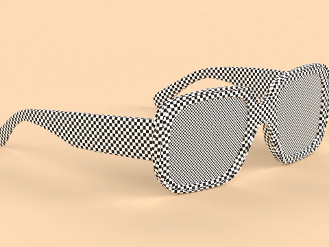 Round Eyewear Glasses 3D Model