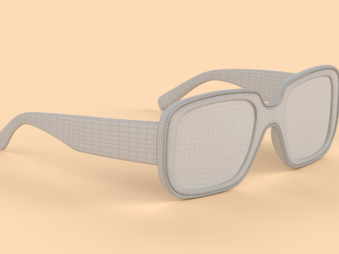 Round Eyewear Glasses 3D Модель
