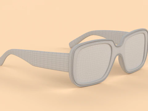 Round Eyewear Glasses 3D Model