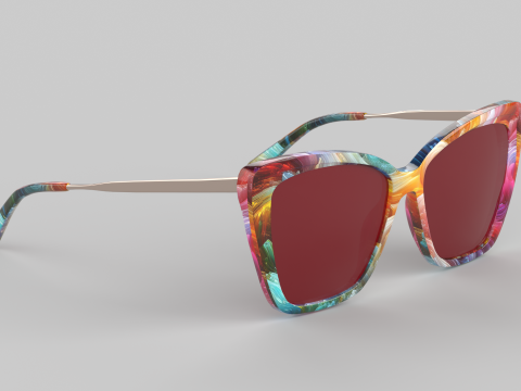 Becky Eyewear Glasses Model 3D