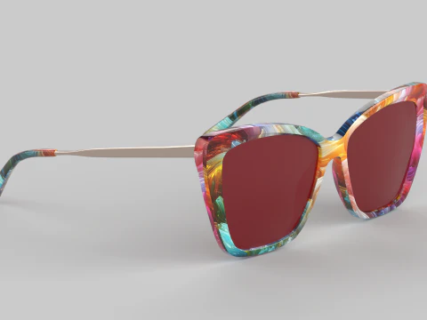 Becky Eyewear Glasses 3D Model