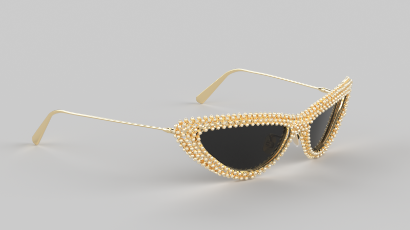 Pearls Eyewear Glasses 3D 모델 .c4d .max .obj .3ds .fbx .stl .blend 
