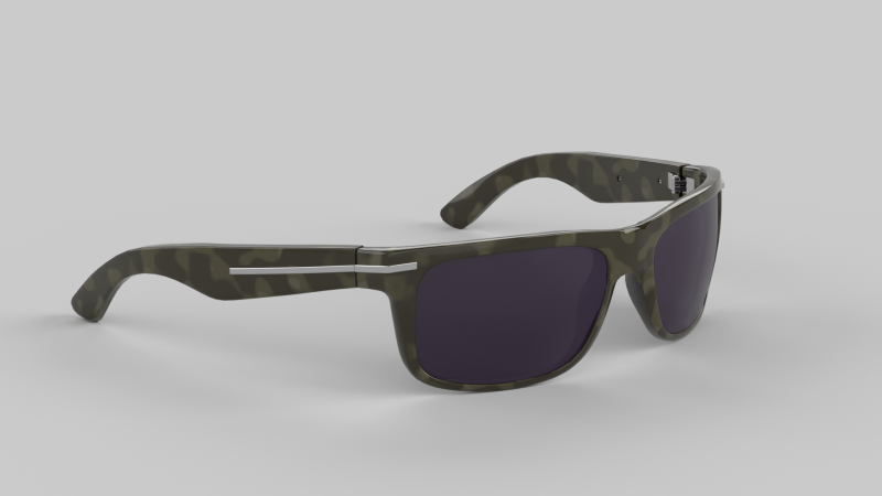 Burn Eyewear Glasses 3D Модель .c4d .max .obj .3ds .fbx .stl .blend 